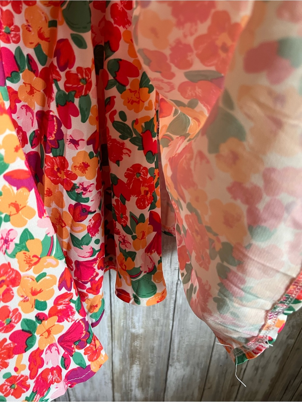 Princess Polly Barrett Mini Dress Size 4 Multi Floral Petite Eco Ruched NWT - Picture 5 of 8